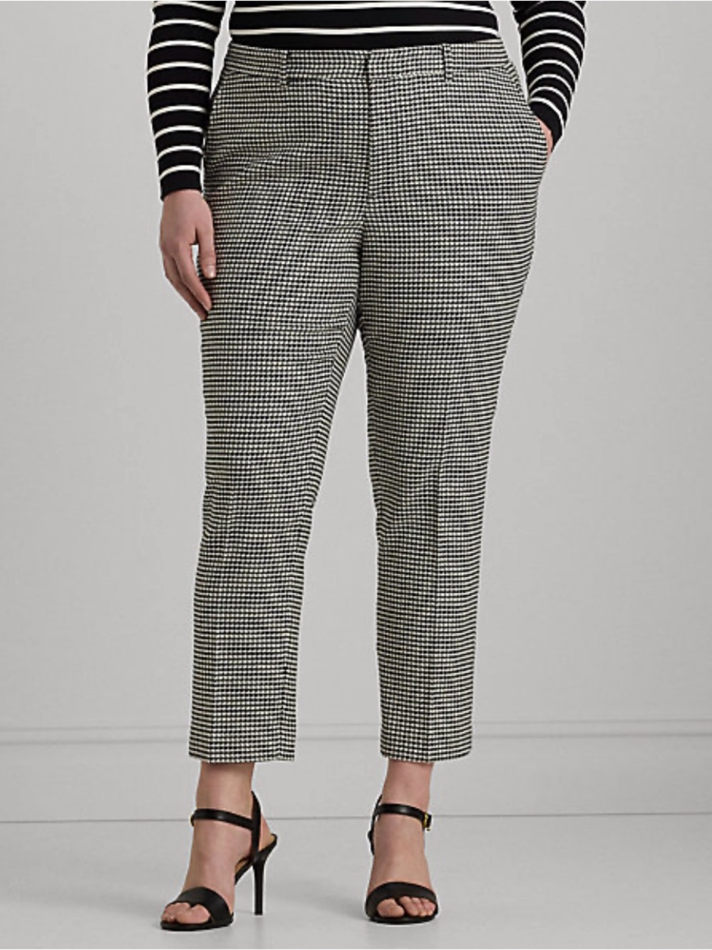 Ralph Lauren Houndstooth Twill Cropped Pant Women’s Size 22W Dress Pants NWT